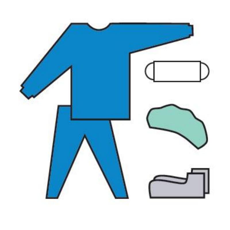 Комплект одягу Акушерський, для партнерських пологів №2, стерильний, одноразового використання,ТМ «АХІЛЛ»